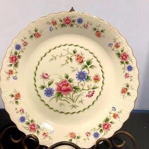Vintage 10” Andrea by Sadek Floral Plate